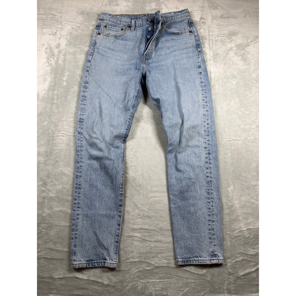 Levi's 501 Skinny Jeans Women 29x28 Light Wash High Rise Button Fly Blue Denim